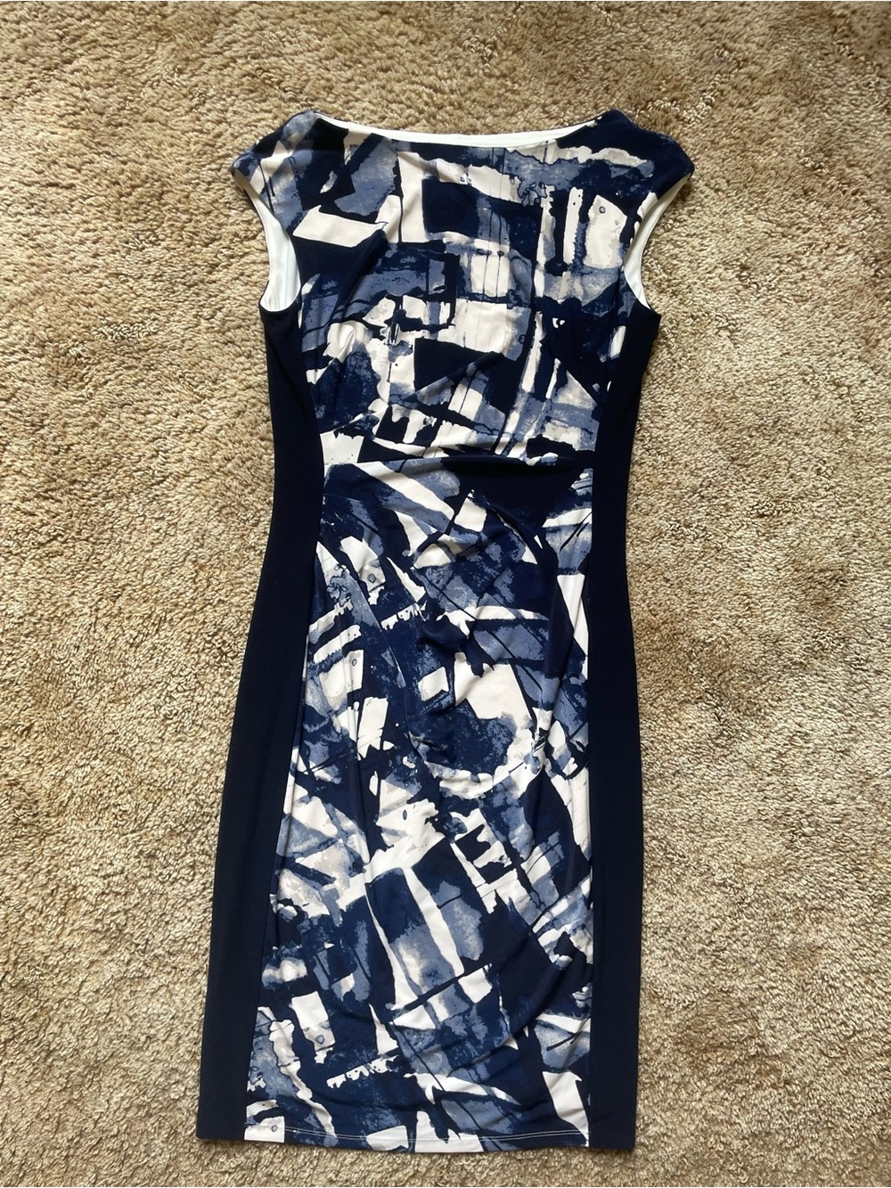 Lauren Ralph Lauren Midi Dress Women’s Size 2 Geometric Pattern Summer Vacation